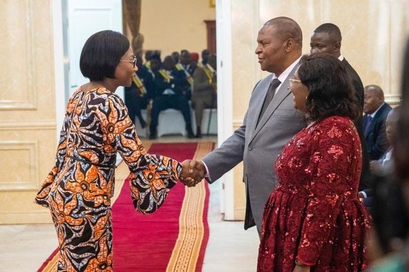 Présentation de vœux des corps constitués de l’Etat au couple présidentiel Brigitte et Faustin Archange Touadéra