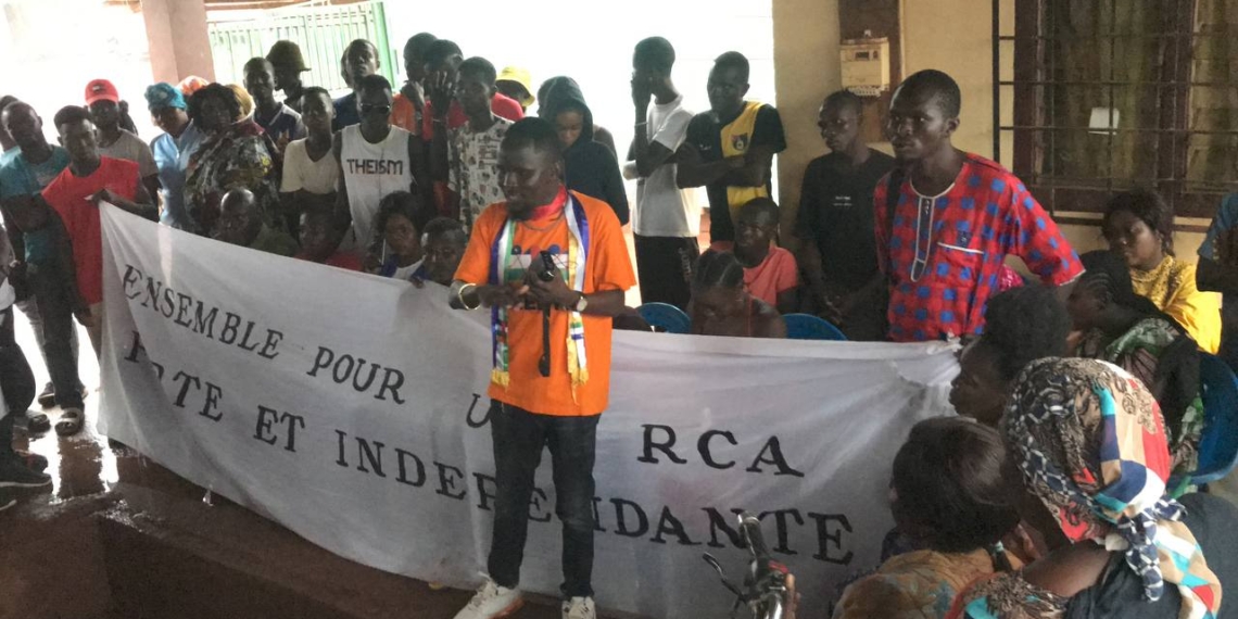 Rassemblement spontané des habitants du 1er arrondissement de Bangui contre le néocolonialisme à l’occasion de la fête de l’indépendance de la RCA