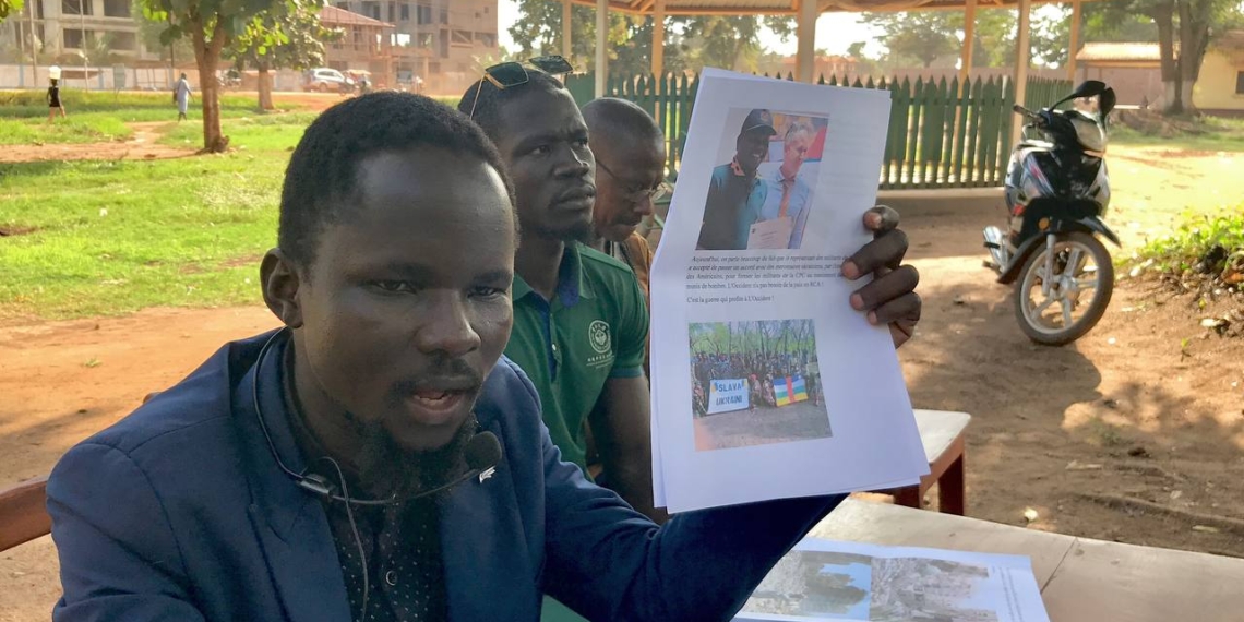 A Bimbo, le Mouvement des Jeunes Panafricains en RCA passe à l’assaut pour inviter la population à empêcher une nouvelle guerre en RCA