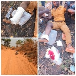 Près de la ville de Grimari dans la Ouaka, les instructeurs Russes vole au secours d’une victime d’accident