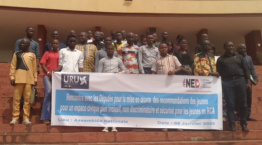 Des Releveurs de l’ONG nationale «URU» plaident auprès des élus de la nation pour le respect d’un espace civique des jeunes en RCA