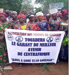 La population de Grimari réclame la candidature du Président Touadéra à la prochaine élection présidentielle de 2025