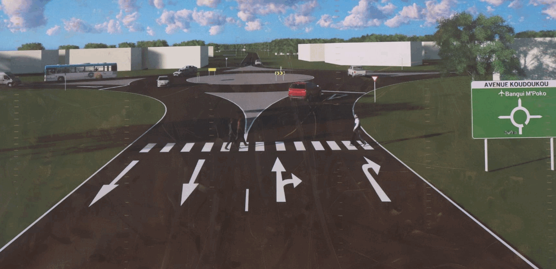 Le Président Touadéra lance les travaux de la modernisation de la route Pk0-aéroport international Bangui-M’Poko