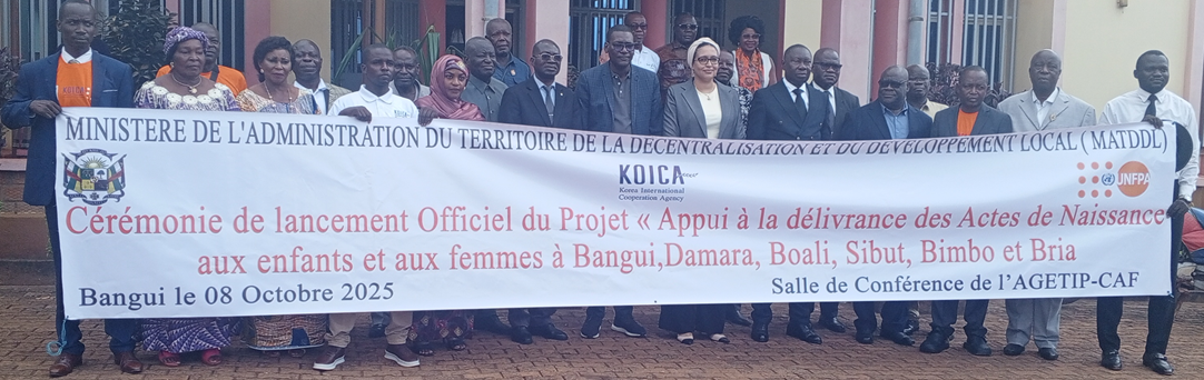 Le gouvernement et ses partenaires s’inscrivent dans le dynamisme de chaque citoyen, chaque acte de Naissance dans le pays