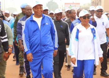 Le couple présidentiel clos le mois de «Novembre Bleu» par une marche sportive contre le cancer de la prostate