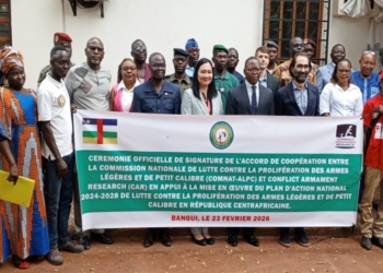 La COMNAT-ALPC et Conflict Armament Research (CAR) mutualisent leurs efforts pour lutter contre la prolifération des armes en RCA