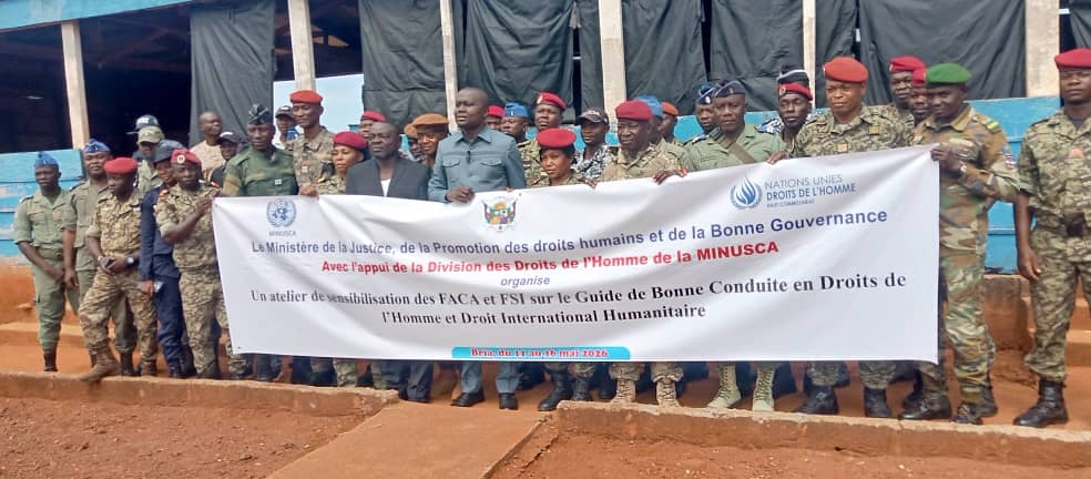 Bria : les forces de défense sensibilisées au respect des droits humains et du droit humanitaire
