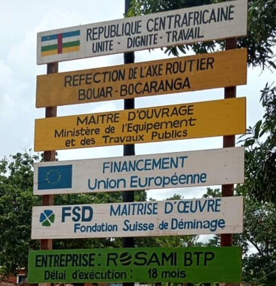 RCA : Plus de 1,2 milliard de FCFA pour la réhabilitation de l’axe Bouar-Bocaranga