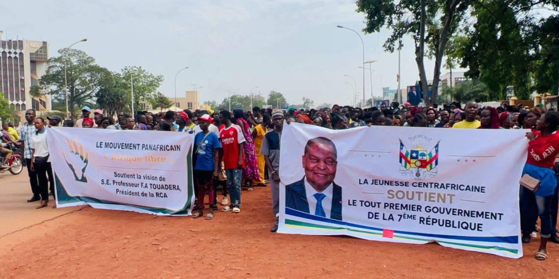 Des Centrafricains ont marché pour soutenir la vision éclairée du Président Touadéra et la mise en place du gouvernement de la 7ème République