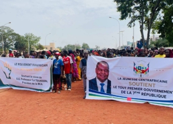 Des Centrafricains ont marché pour soutenir la vision éclairée du Président Touadéra et la mise en place du gouvernement de la 7ème République