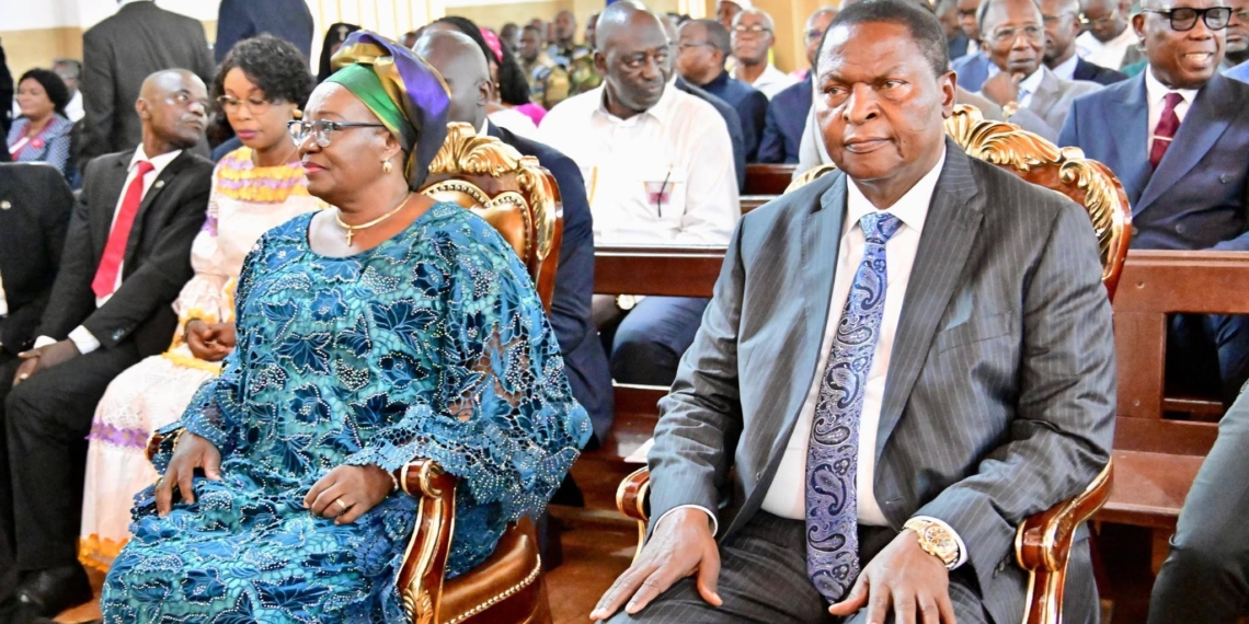 Consécration du nouvel Archevêque Coadjuteur de Bangui : le couple présidentiel Brigitte et Faustin Archange Touadéra a pris part