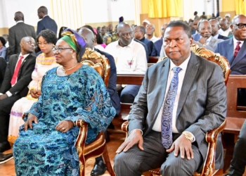 Consécration du nouvel Archevêque Coadjuteur de Bangui : le couple présidentiel Brigitte et Faustin Archange Touadéra a pris part