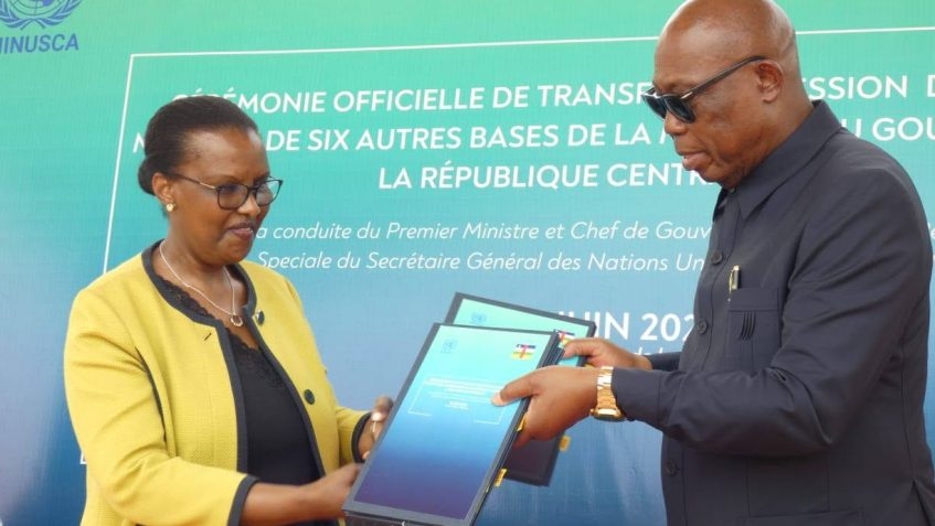 La base de la MINUSCA de Mbaïki rétrocédée au gouvernement centrafricain