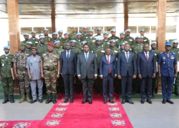 Touadéra rend un vibrant hommage au contingent rwandais de la MINUSCA en fin de mission d’une année en RCA