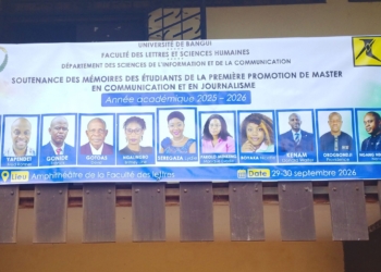 Université de Bangui : les premiers étudiants du Master Journalisme et Communication passent à l’épreuve de la soutenance